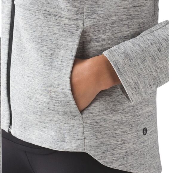 Lululemon Going Places Jacket Heathered Space Dyed Medium Grey / Black 8 - Picture 3 of 6